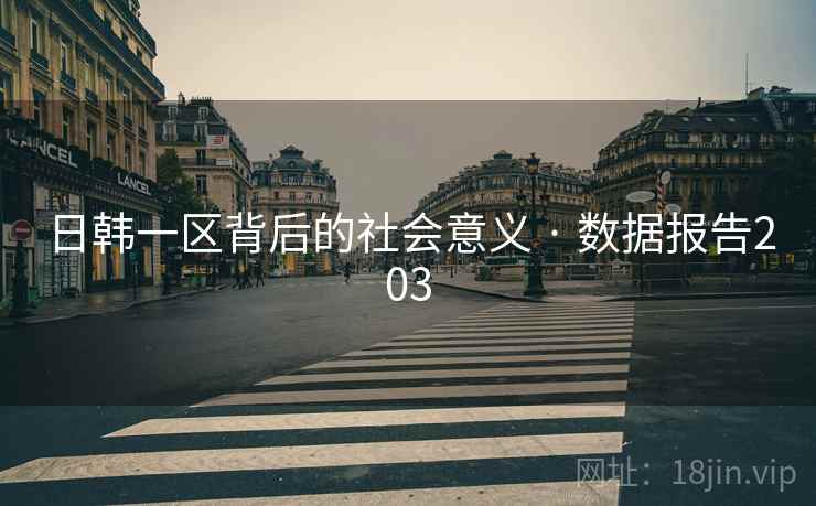 日韩一区背后的社会意义 · 数据报告203