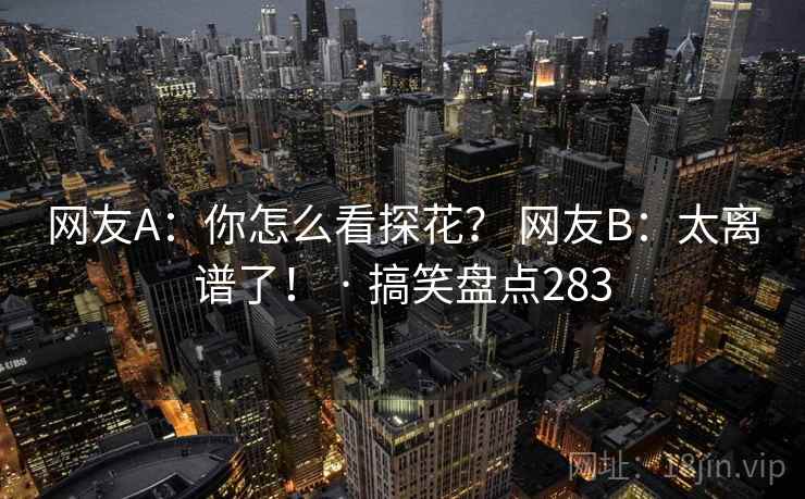 网友A:你怎么看探花? 网友B:太离谱了! · 搞笑盘点283 网友A:你怎么看探花? 网友B:太离谱了! · 搞笑盘点283
