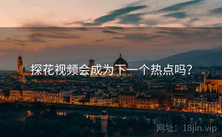 探花视频会成为下一个热点吗？